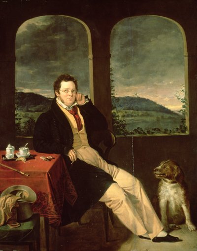 Portrait of Schubert by Gabor Melegh